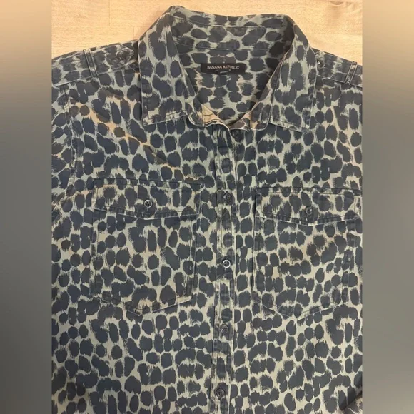 Banana Republic Dillon leopard print Shirt Jacket - Picture 4 of 8